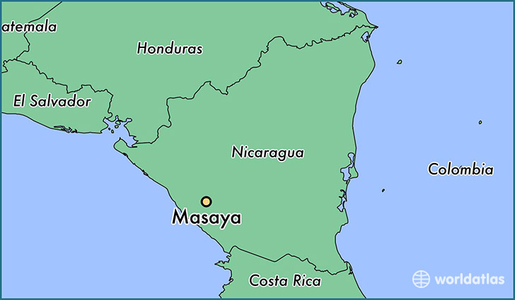 map showing the location of Masaya