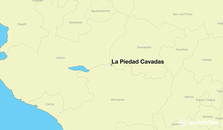 map showing the location of La Piedad Cavadas