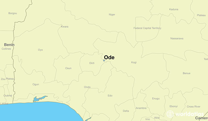 map showing the location of Ode