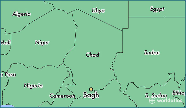 map showing the location of Sagh