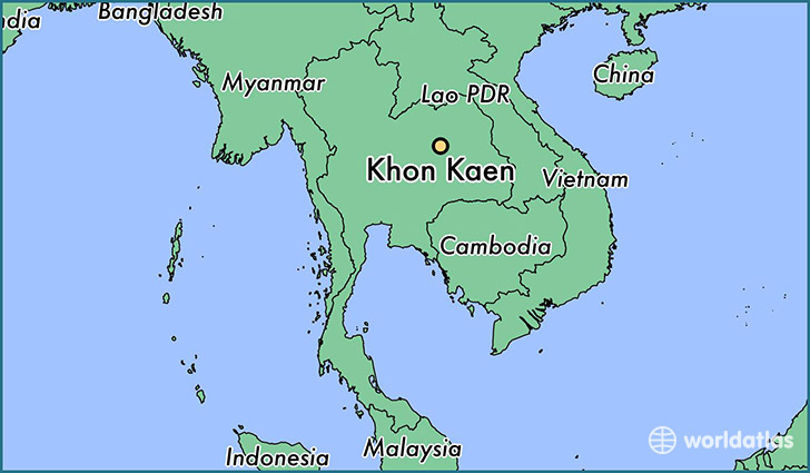 map showing the location of Khon Kaen