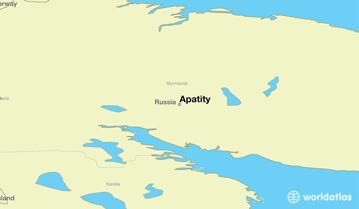 map showing the location of Apatity