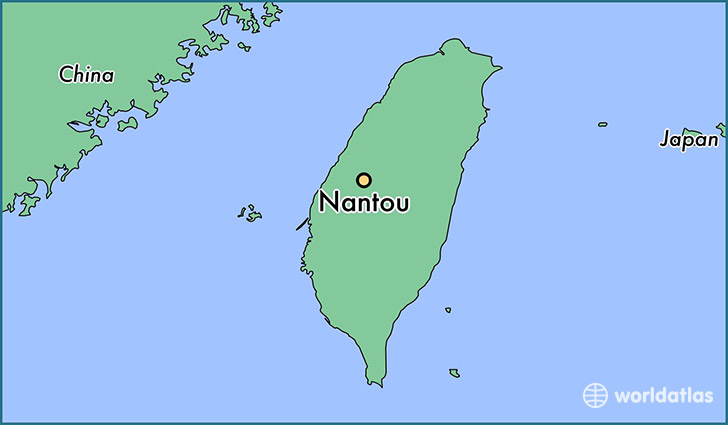 map showing the location of Nantou