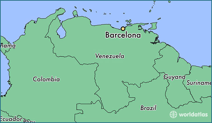 map showing the location of Barcelona