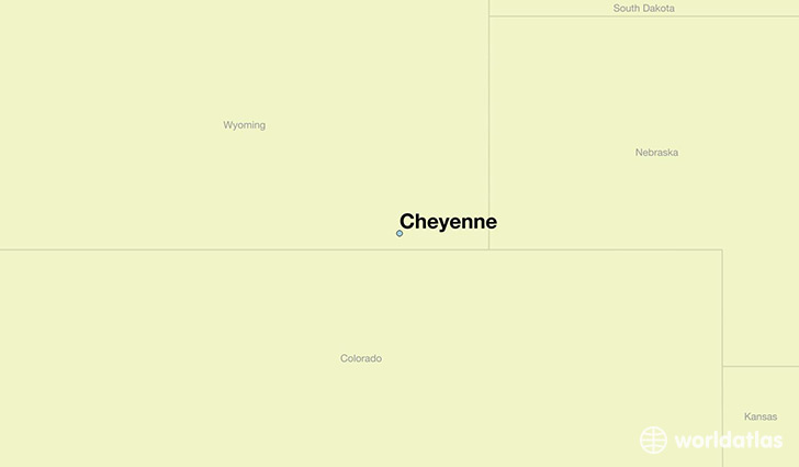 map showing the location of Cheyenne