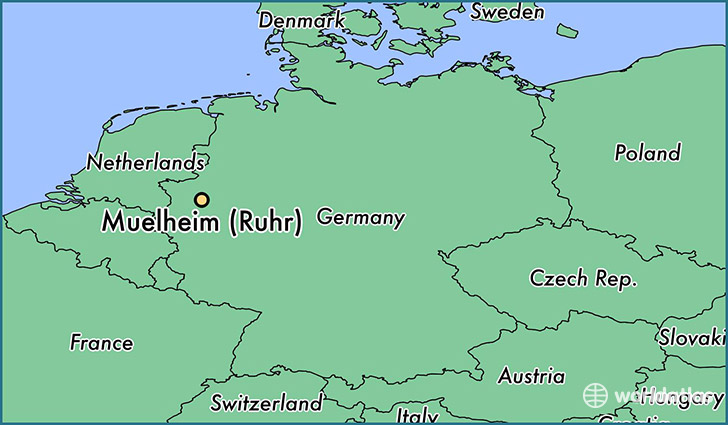 map showing the location of Muelheim (Ruhr)