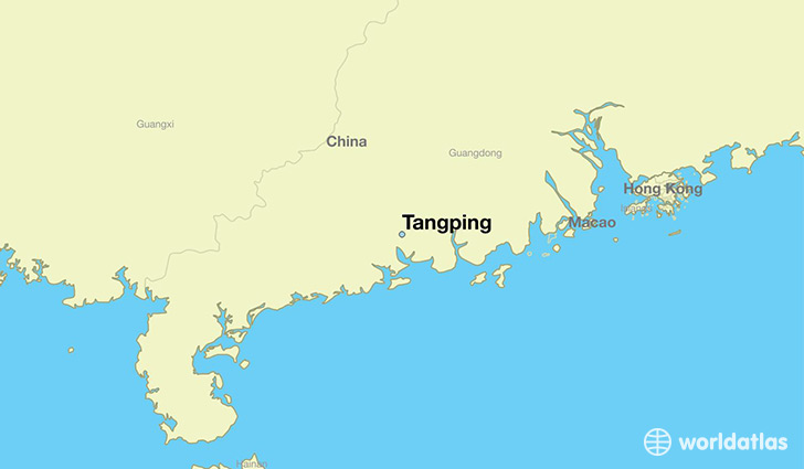 map showing the location of Tangping