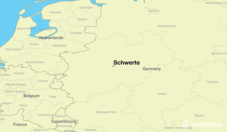 map showing the location of Schwerte