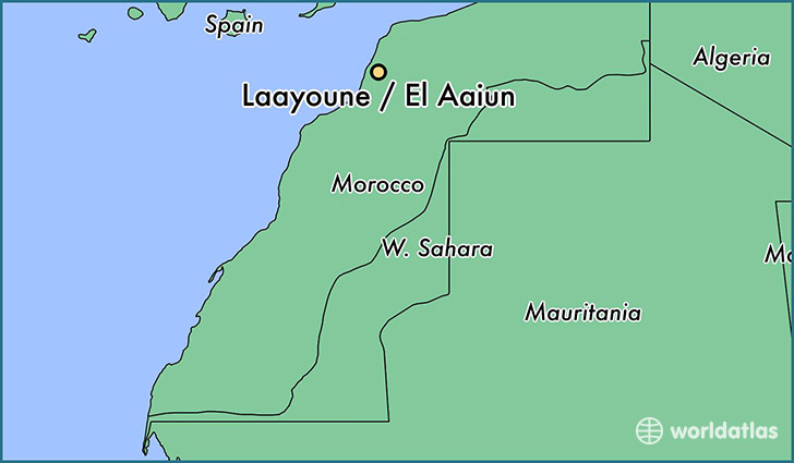 map showing the location of Laayoune / El Aaiun