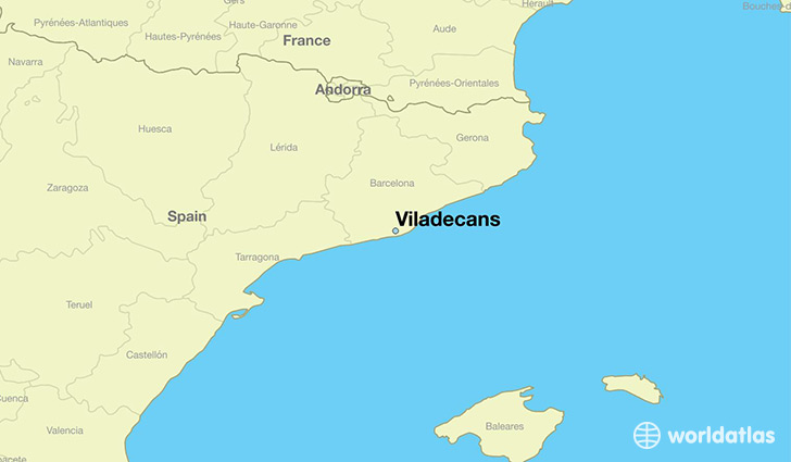map showing the location of Viladecans