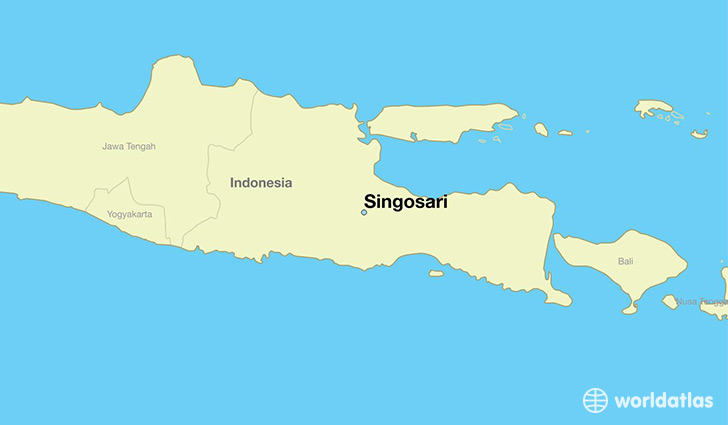 map showing the location of Singosari