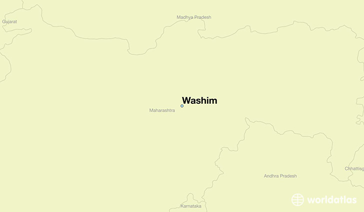 map showing the location of Washim