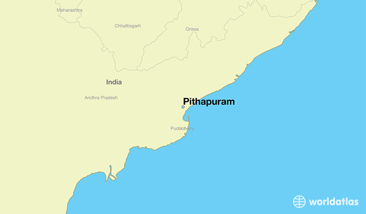 map showing the location of Pithapuram