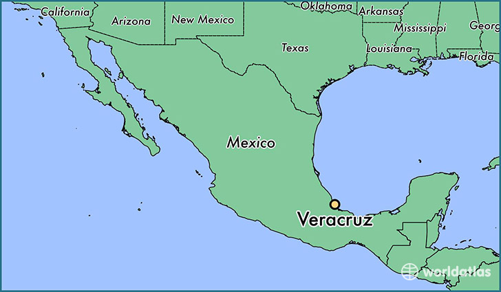map showing the location of Veracruz