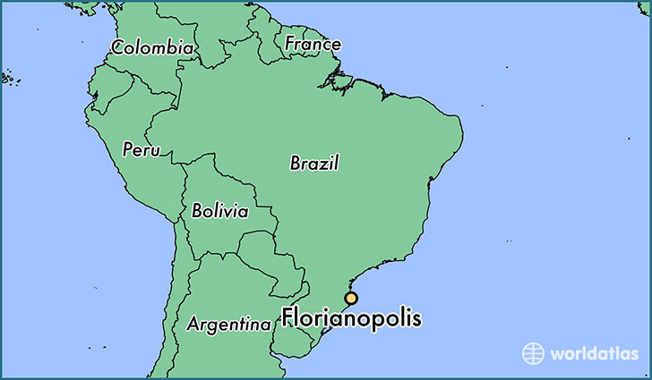 map showing the location of Florianopolis