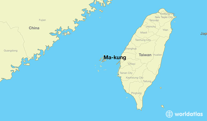 map showing the location of Ma-kung