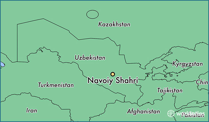 map showing the location of Navoiy Shahri