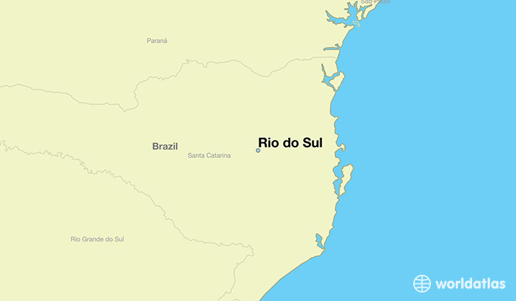 map showing the location of Rio do Sul