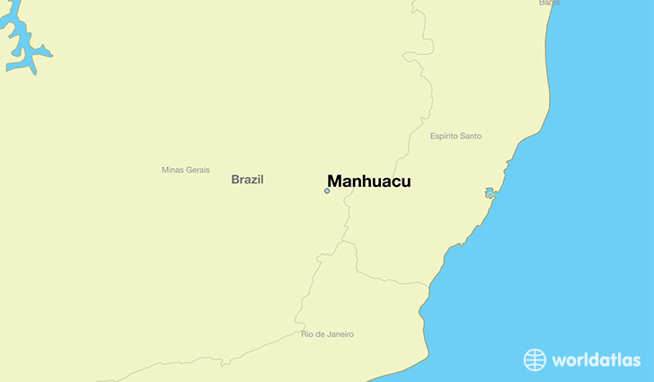map showing the location of Manhuacu
