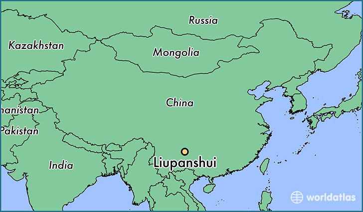 map showing the location of Liupanshui