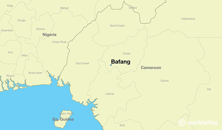 map showing the location of Bafang