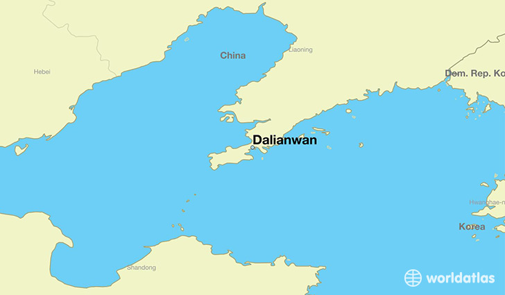 map showing the location of Dalianwan