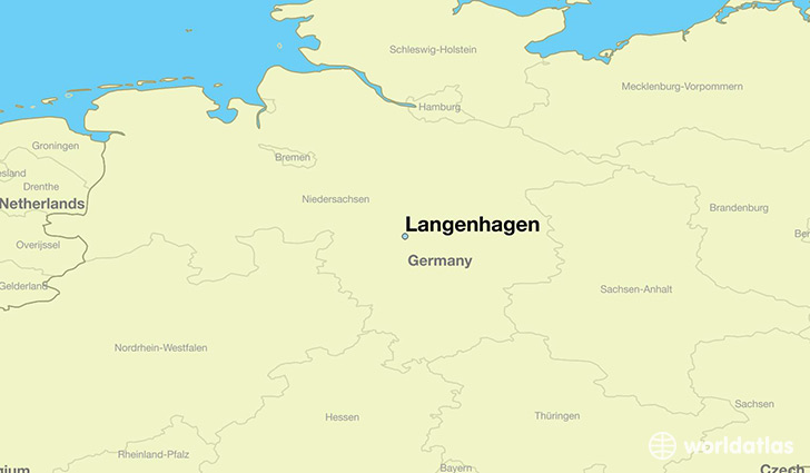 map showing the location of Langenhagen