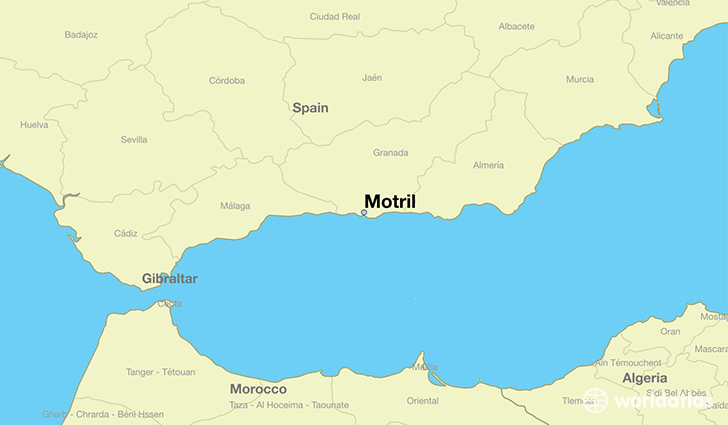 map showing the location of Motril