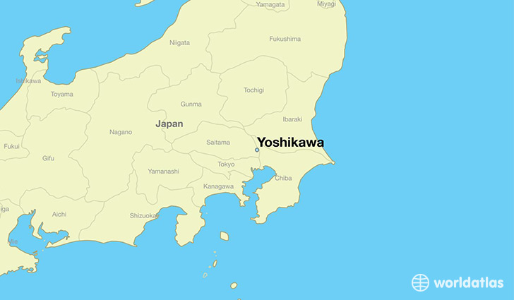 map showing the location of Yoshikawa