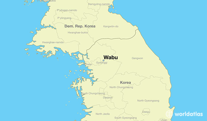 map showing the location of Wabu