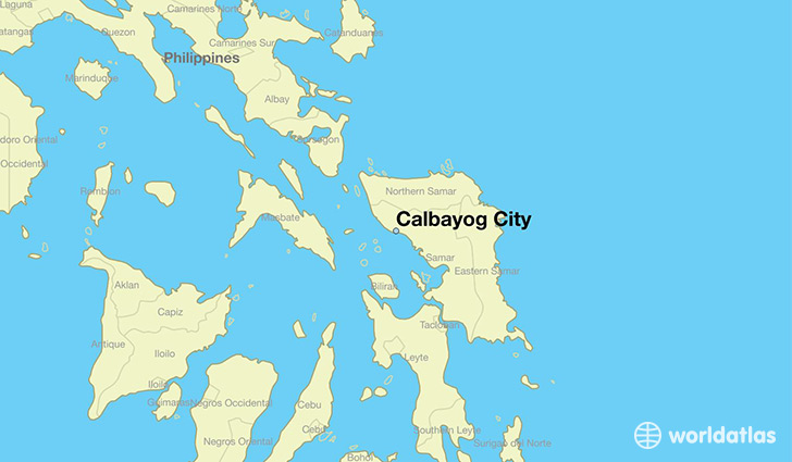 map showing the location of Calbayog City
