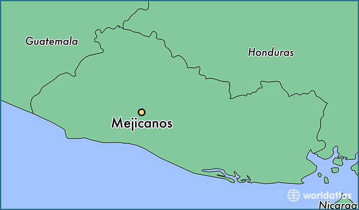 map showing the location of Mejicanos