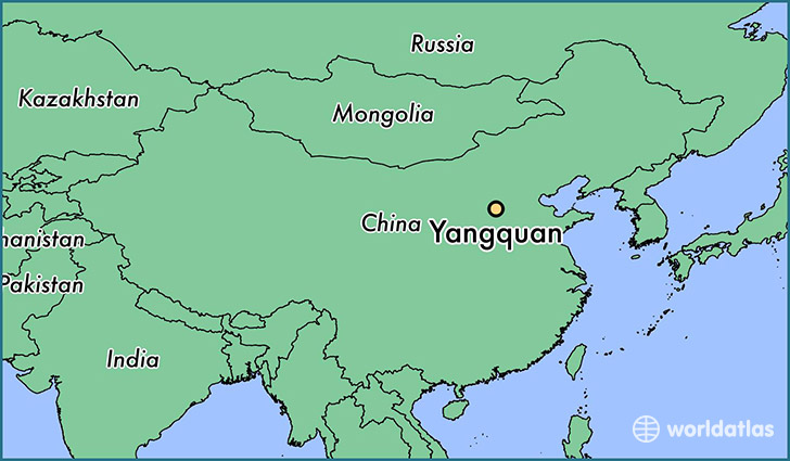map showing the location of Yangquan
