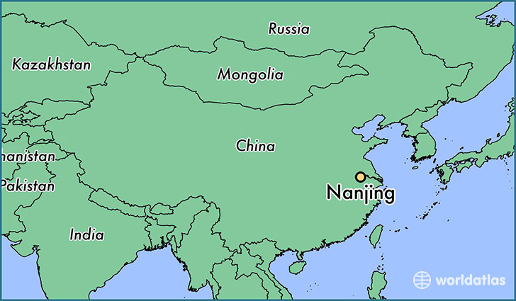 map showing the location of Nanjing