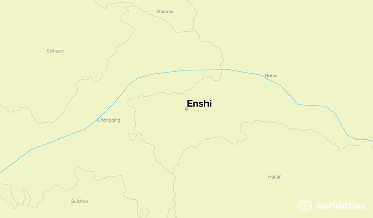 map showing the location of Enshi