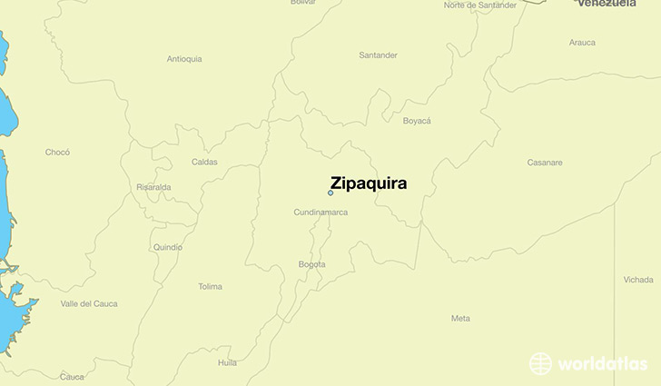 map showing the location of Zipaquira