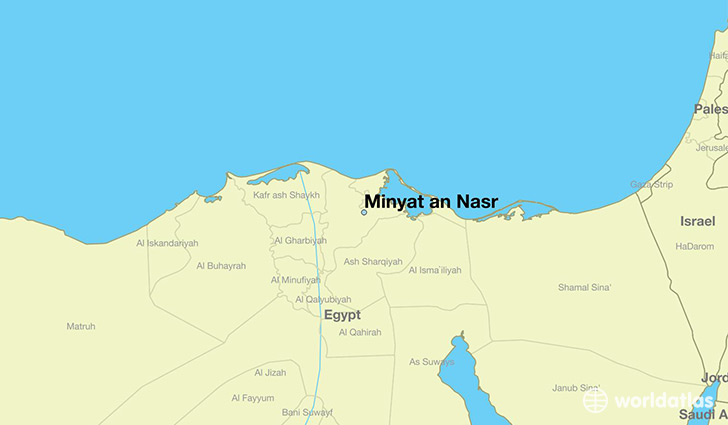 map showing the location of Minyat an Nasr