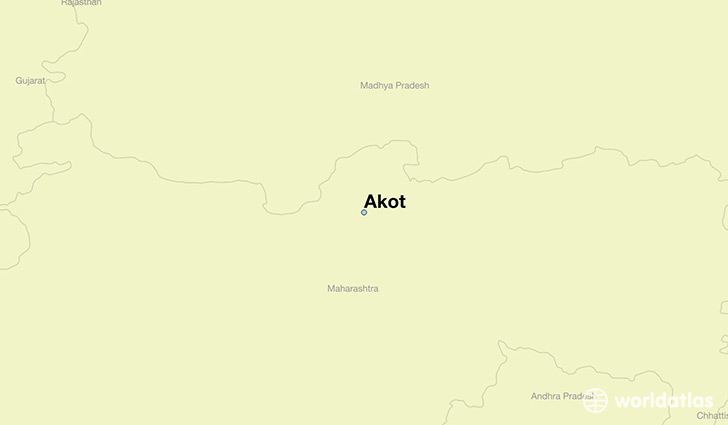 map showing the location of Akot