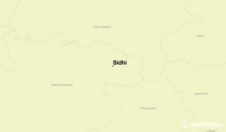 map showing the location of Sidhi