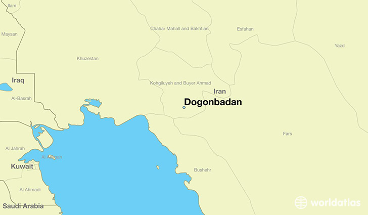 map showing the location of Dogonbadan