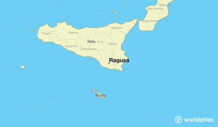map showing the location of Ragusa