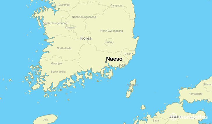 map showing the location of Naeso