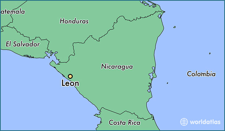 map showing the location of Leon