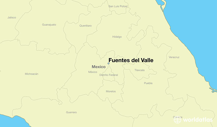 map showing the location of Fuentes del Valle