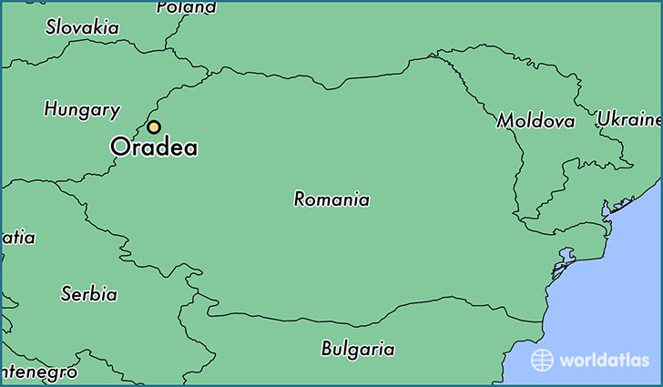 map showing the location of Oradea