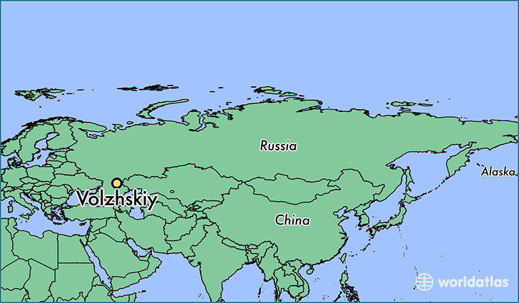 map showing the location of Volzhskiy