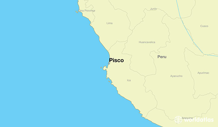 map showing the location of Pisco