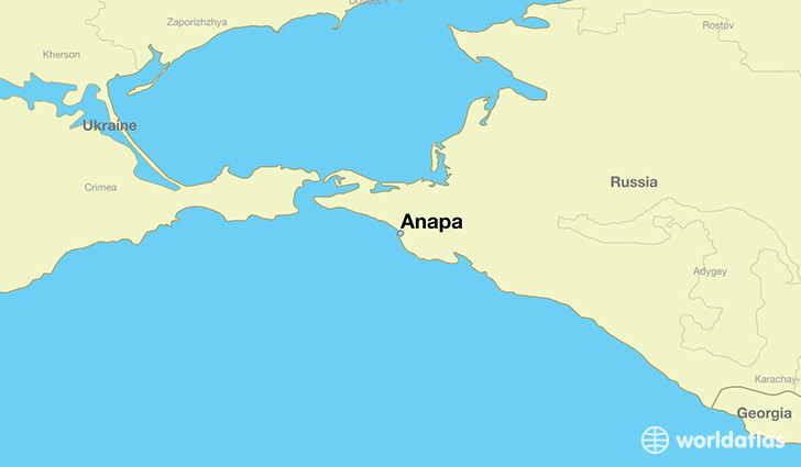 map showing the location of Anapa