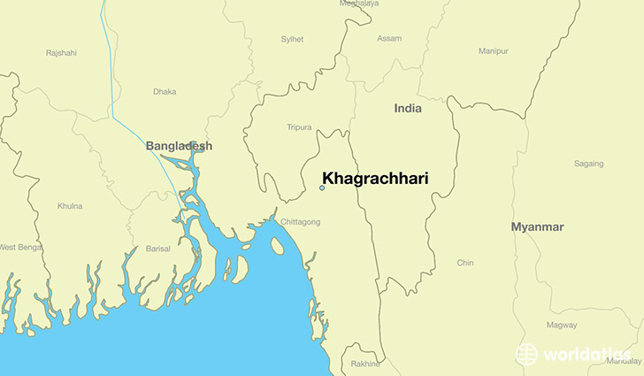 map showing the location of Khagrachhari