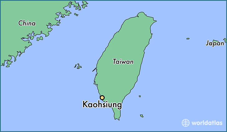 map showing the location of Kaohsiung